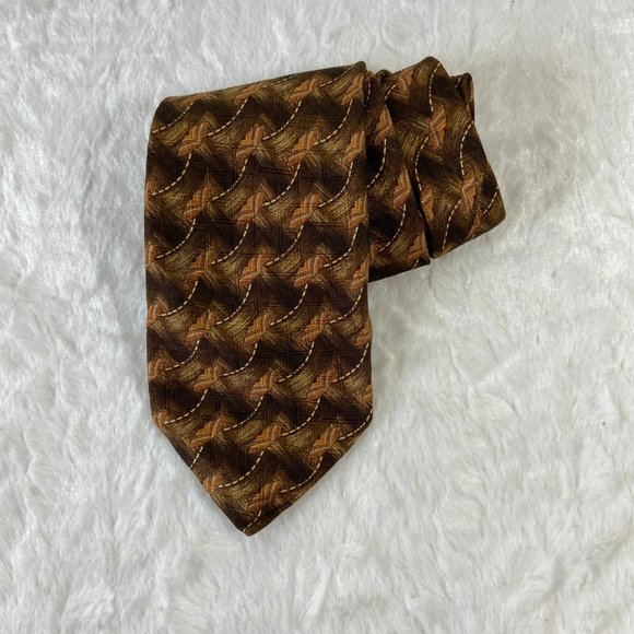 Vintage Robert Talbott Best of Class Nordstrom Geometric Silk Tie Hand Sewn - Picture 2 of 5